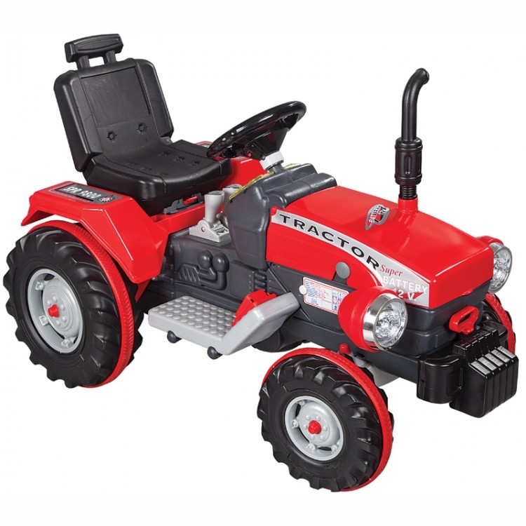 Tractor electric 12V Super Tractor Rosu marca PILSAN cu comanda online