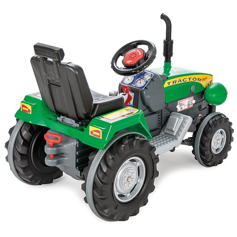 Tractor electric 12V Super Tractor Verde marca PILSAN cu comanda online