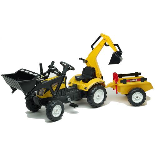 Tractoras Constructor cu Excavator Cupa Remorca Forme Nisip si Accesorii marca FALK cu comanda online