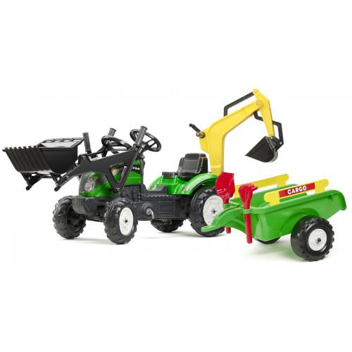 Tractoras Ranch cu Excavator Cupa Remorca Forme Nisip si Accesorii marca FALK cu comanda online