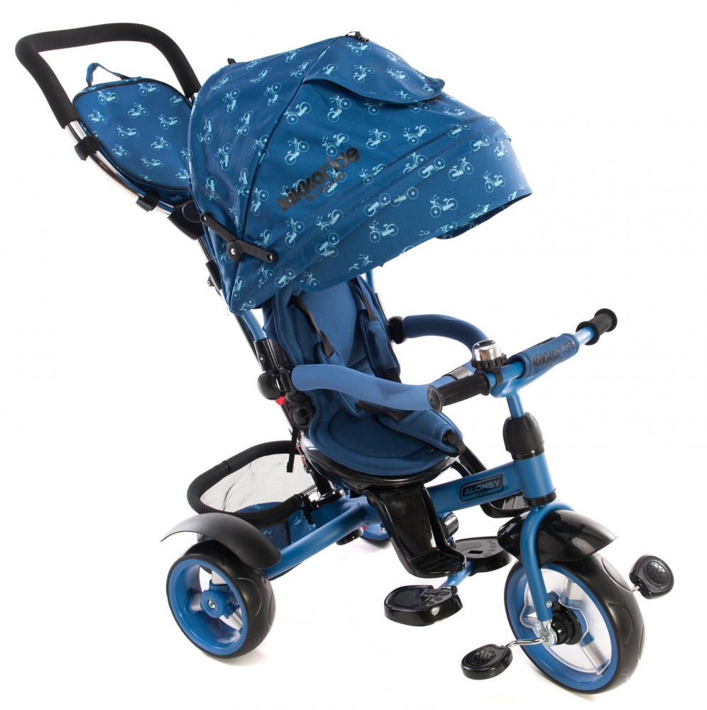 Tricicleta multifunctionala Alonsy Blue Bikes marca KikkaBoo cu comanda online