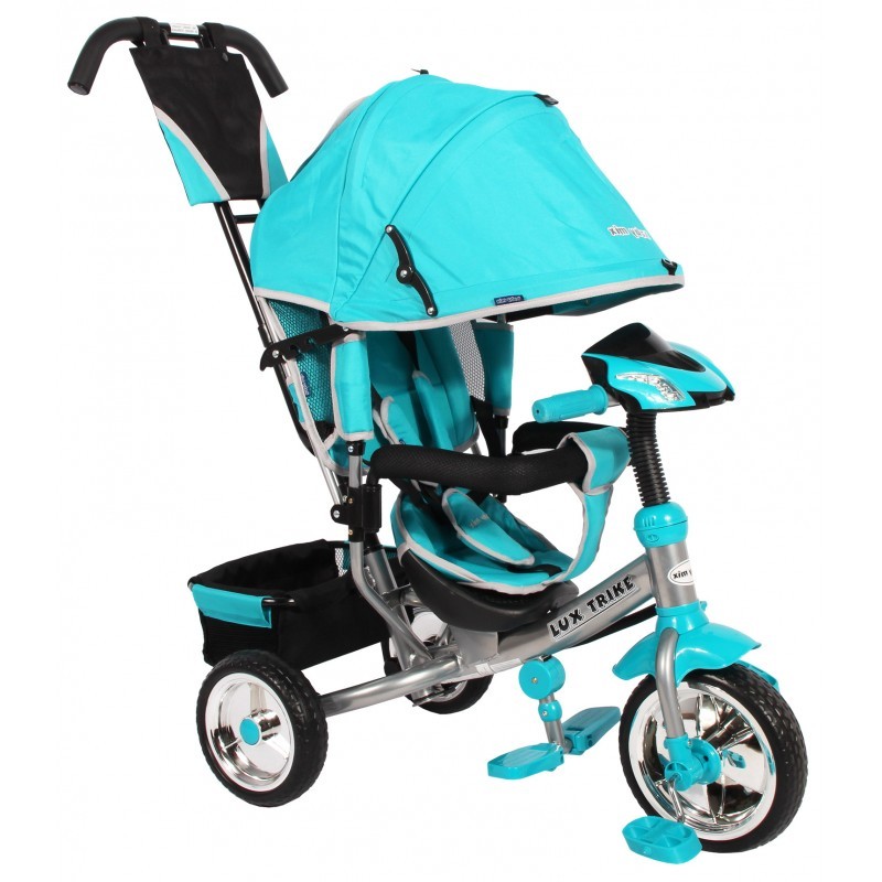 Tricicleta multifunctionala cu sunete si lumini Lux Trike blue marca BABY MIX cu comanda online