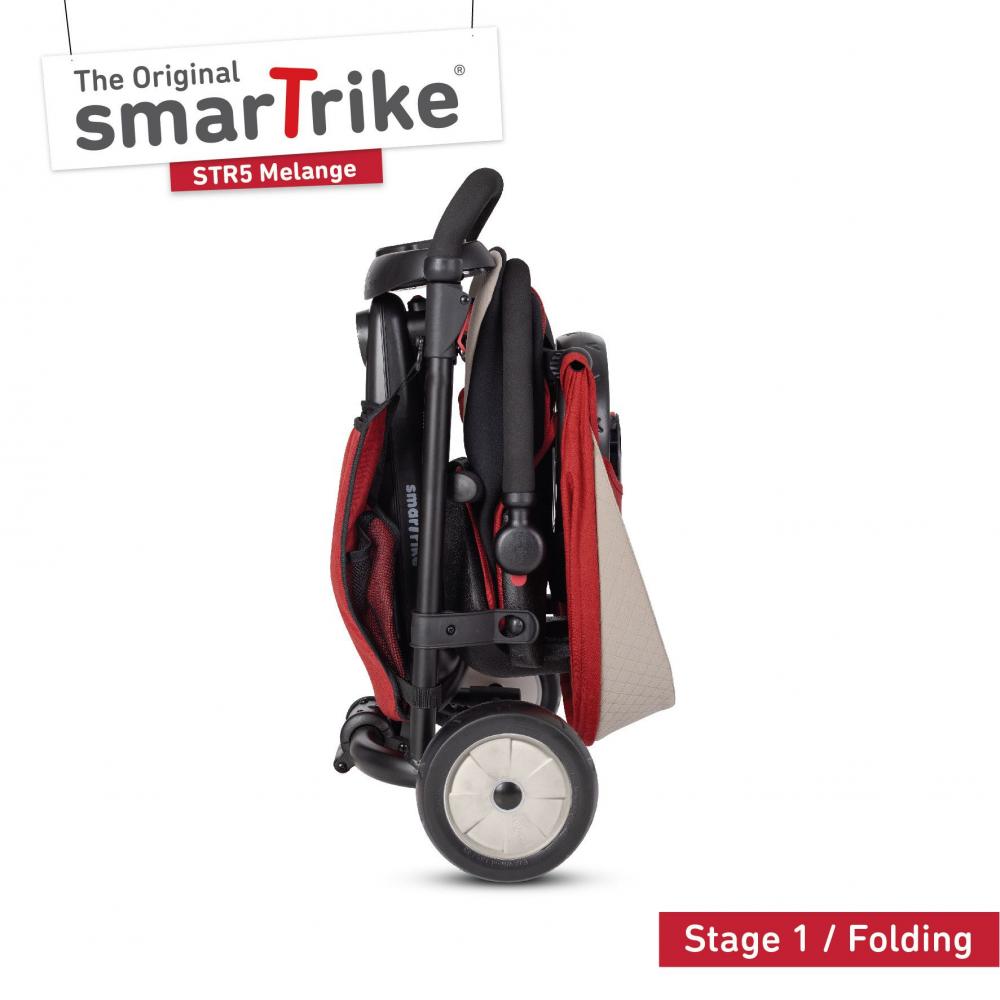 Tricicleta pliabila Smart Trike 7 in 1 STR5 Rosu dotata cu frana si scaun rabatabil marca SMART TRIKE cu comanda online