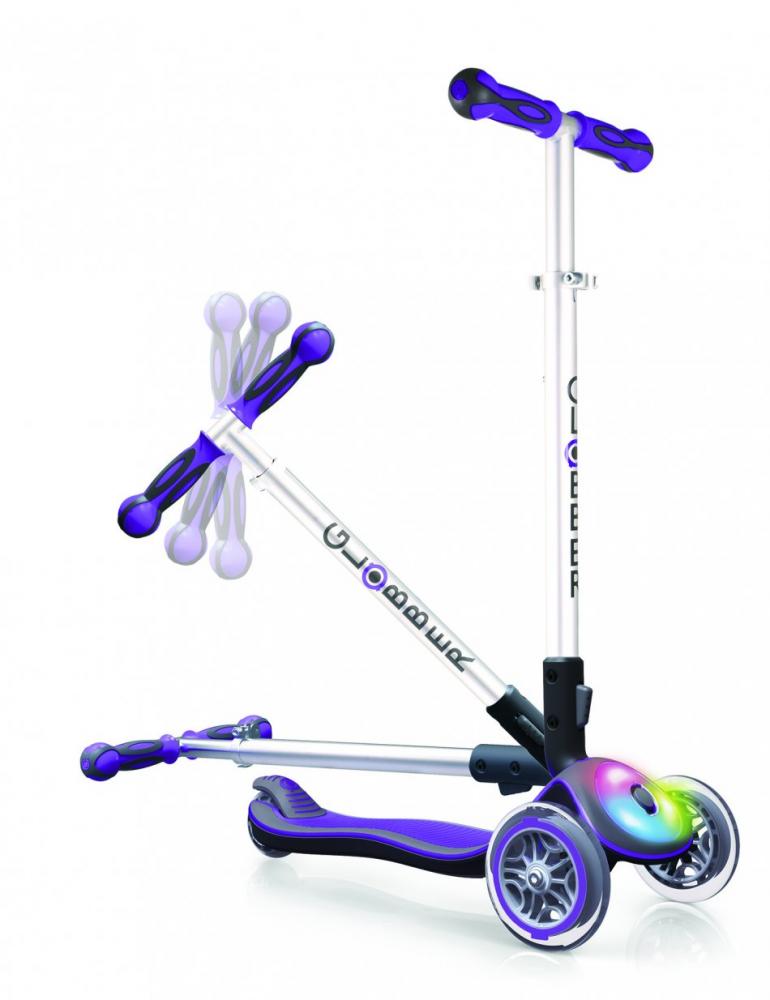 Trotineta reglabila My Free Elite Lights Violet marca Globber cu comanda online